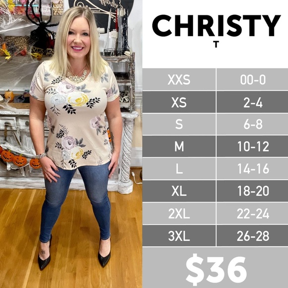 3xl LuLaRoe Christy T | Lattice with roses | Excellent used condition - Picture 2 of 3